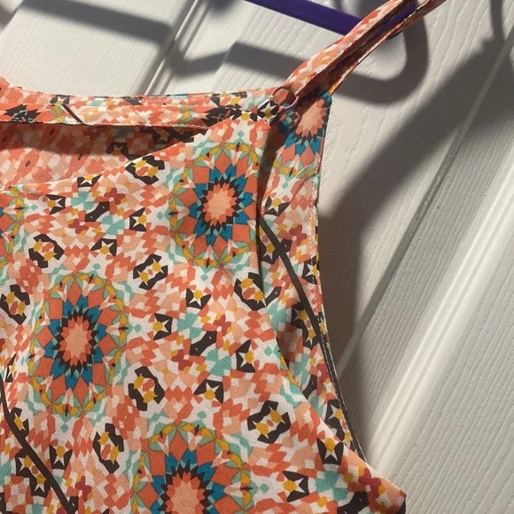 Torrid Mosaic Print Layered Criss Cross Back Cami Boho Print Layered size 2X - Picture 8 of 10